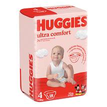 HUGGIES ULTRA COMFORT BAS4 18P