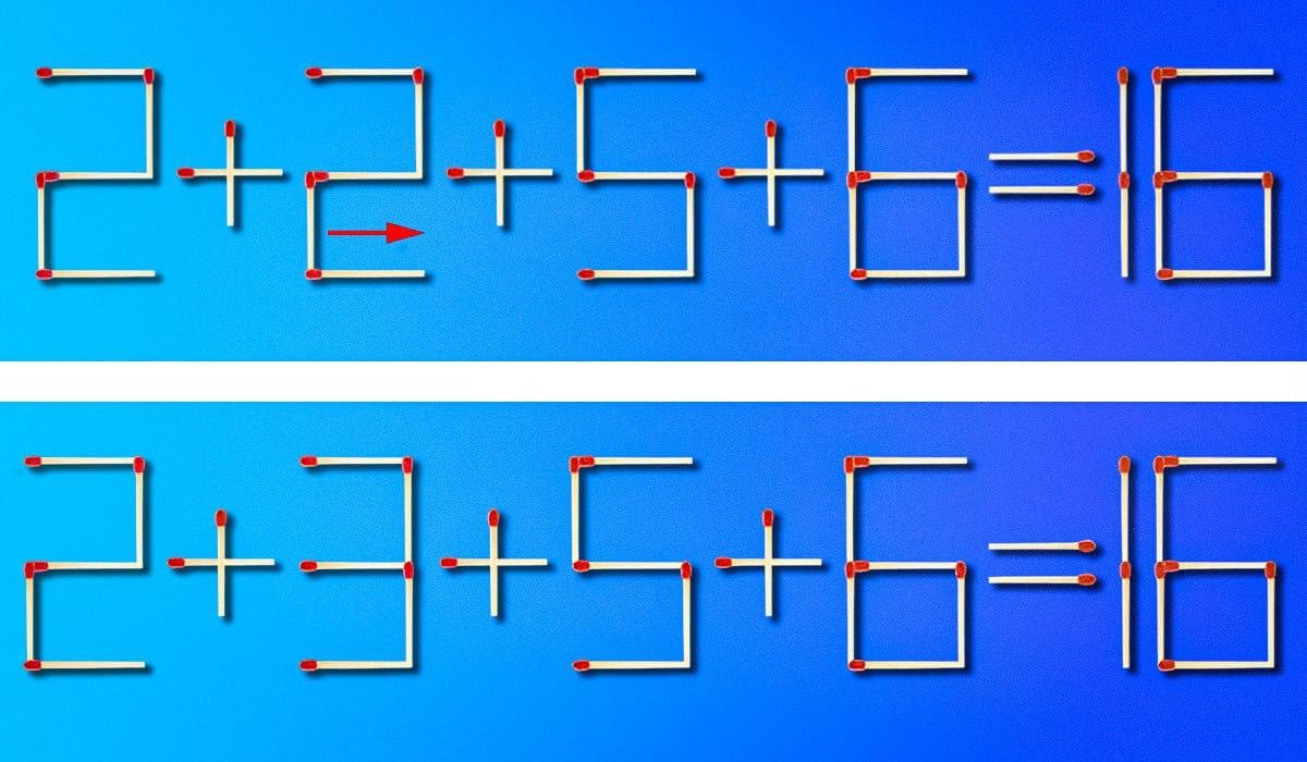 Per correggere l'errore, è necessario spostare solo una partita: un rompicapo impegnativo