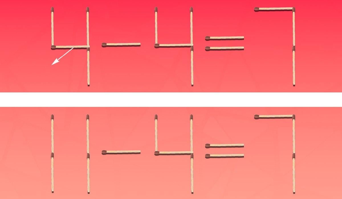 Enigma matematico: devi trascinare un solo fiammifero